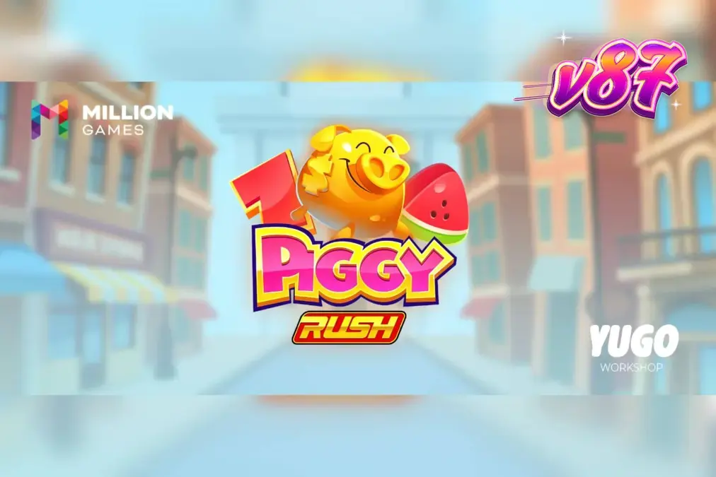 Tampilan visual slot Piggy Rush dengan tema peternakan yang cerah